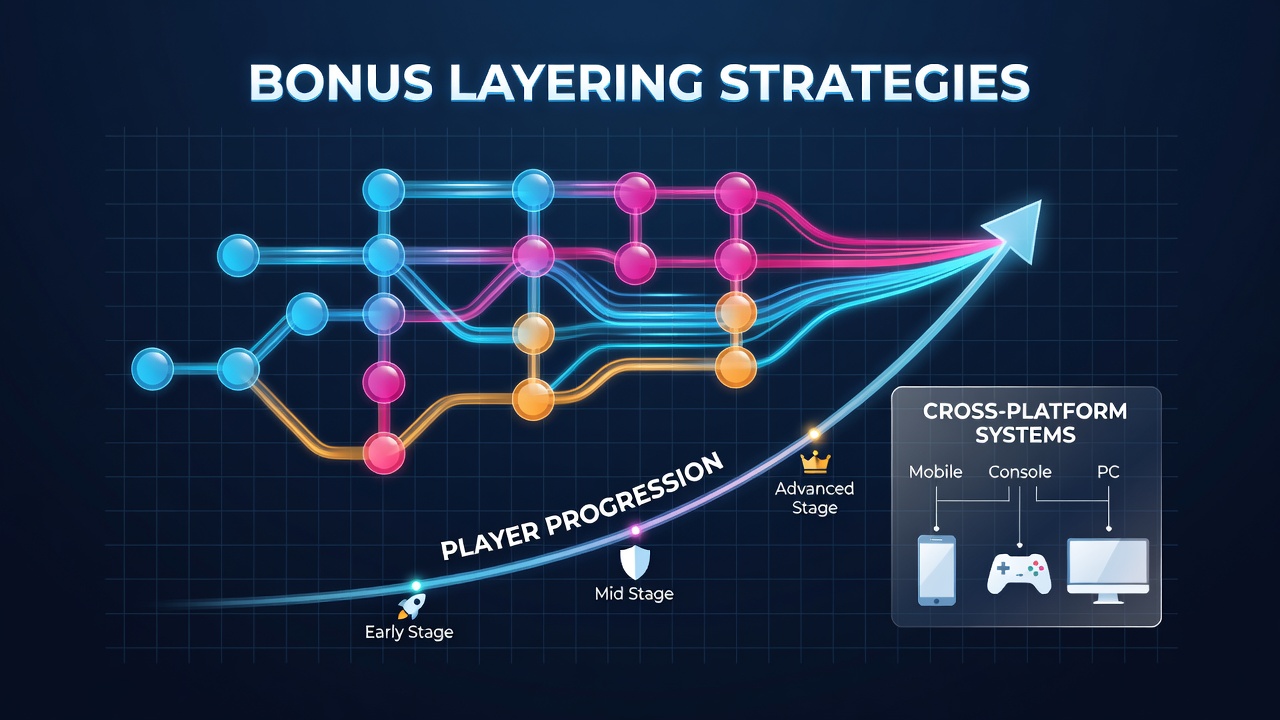 Darstellung gestaffelter Bonusstrukturen in plattformübergreifenden Gaming-Systemen