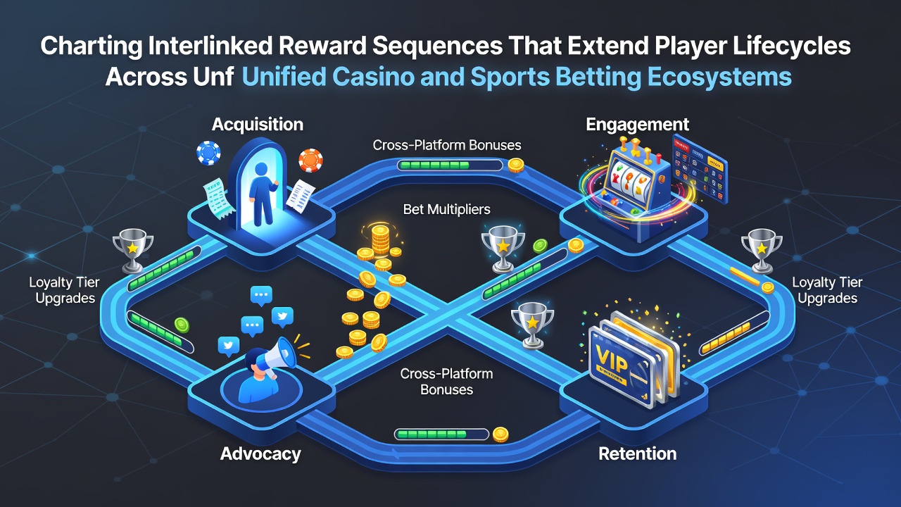 Darstellung vernetzter Belohnungssequenzen in Casino- und Sportwetten-Ökosystemen