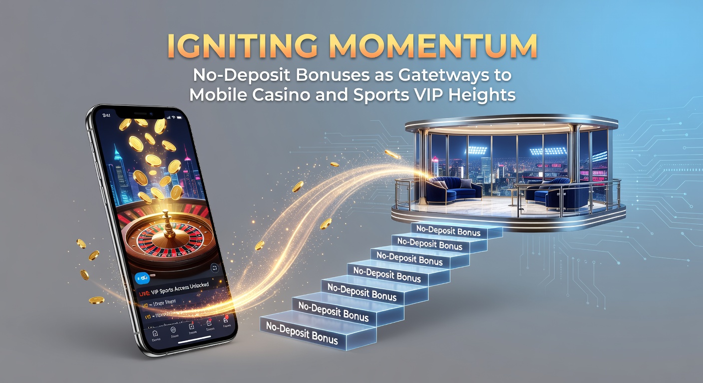 VIP-Lounge-Szene mit Sportwetten-Terminal und Mobile-Casino-App im Vordergrund, umgeben von Bonus-Symbolen