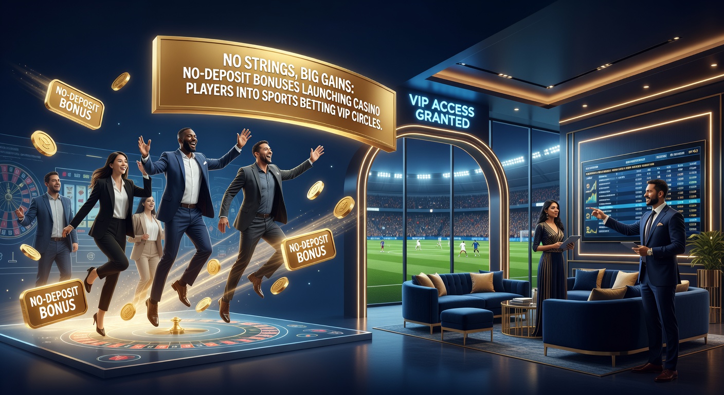 Ein dynamisches Bild von Casino-Chips, die in ein Sportstadion übergehen, symbolisierend den Übergang von No-Deposit-Boni zu VIP-Sportwetten-Vorteilen